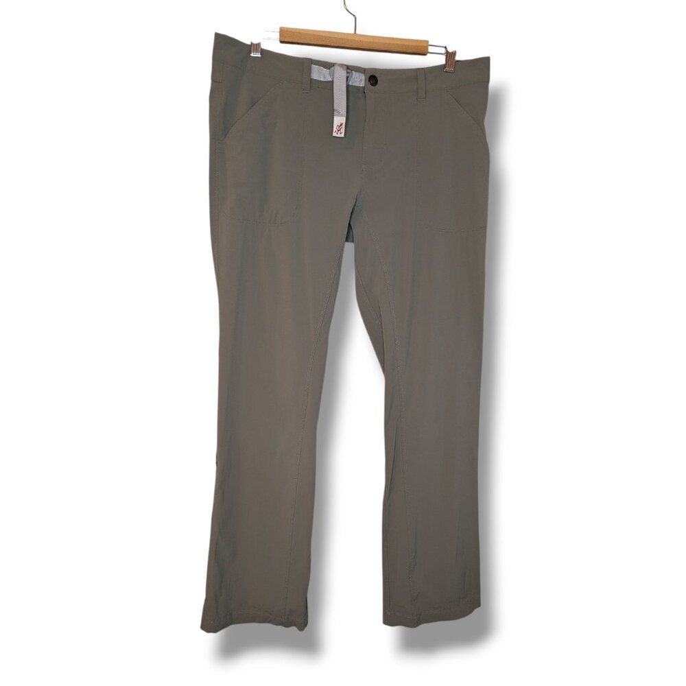Gramicci Womens Medium 10 Belted Gray Pants Climbing Work Gorpcore Convertable
